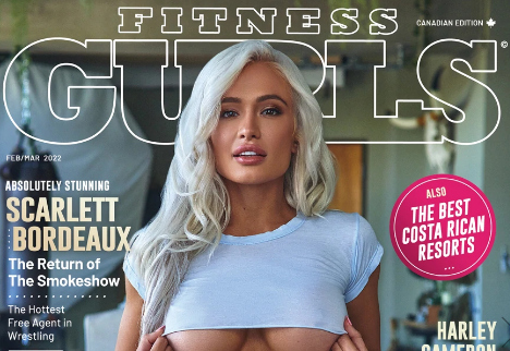 Scarlett Bordeaux is on the Cover of Fitness Gurls Canada