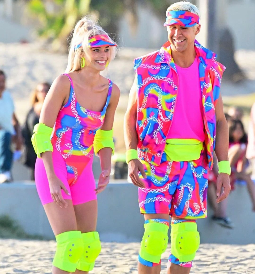 Gronk and Camille Kostek as Margot Robbie and Ryan Gosling’s Ken and Barbie!