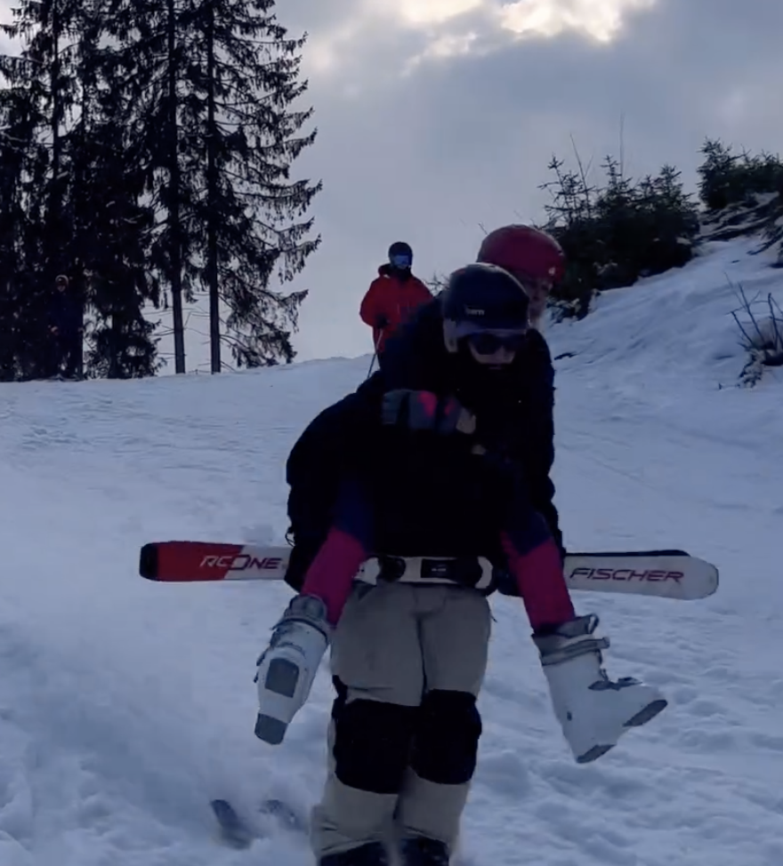Ukrainian Track Star Yuliia Levchenko Goes for a Ski!