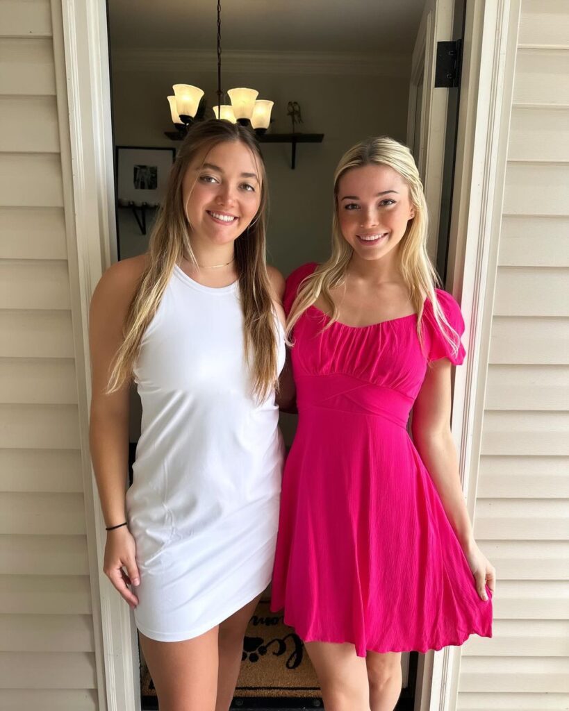 Livvy Dunne and her Sister on Easter!